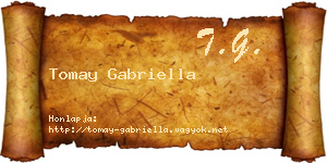 Tomay Gabriella névjegykártya